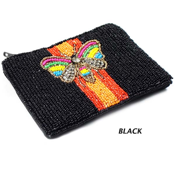 FASHION BEE BEADED COIN PURSE(HW0024-MD725)